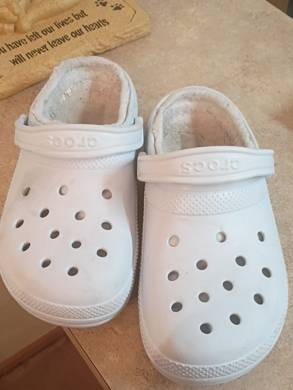 Crocs Kids Classic Lined Clog - White